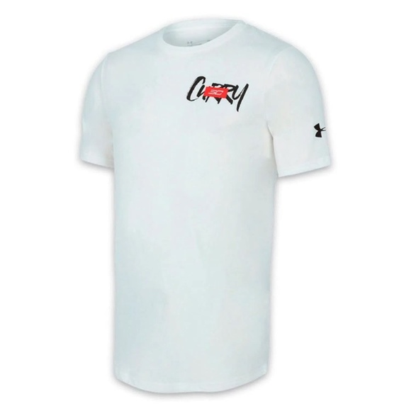 Under Armour UA Stephen Curry SC30 Stack Logo Tee 1342985-100 (White) - Picture 1 of 4